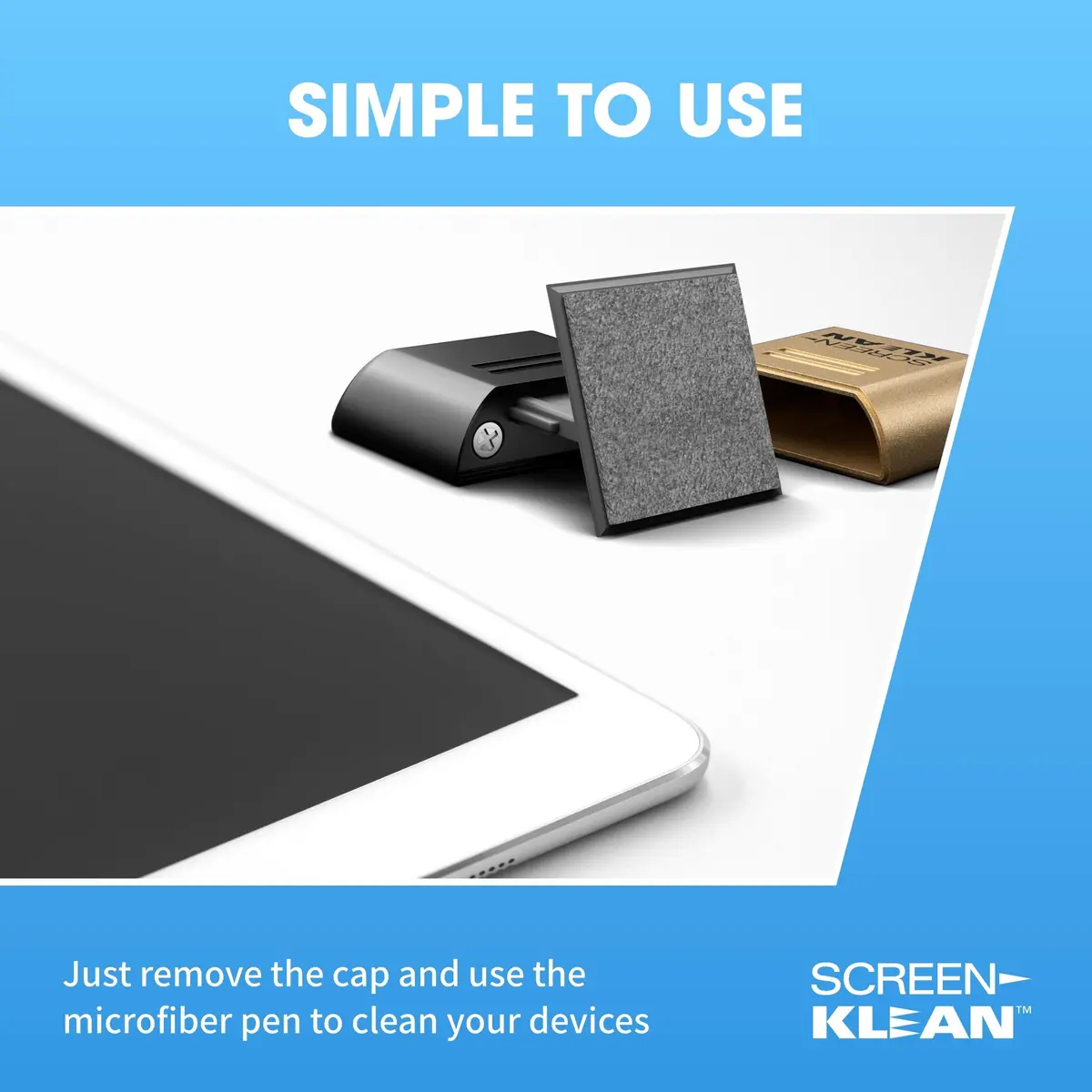 CarbonKlean ScreenKlean Electroplated Gold 1 Count | Reusable & Portable Screen Cleaner - view 4