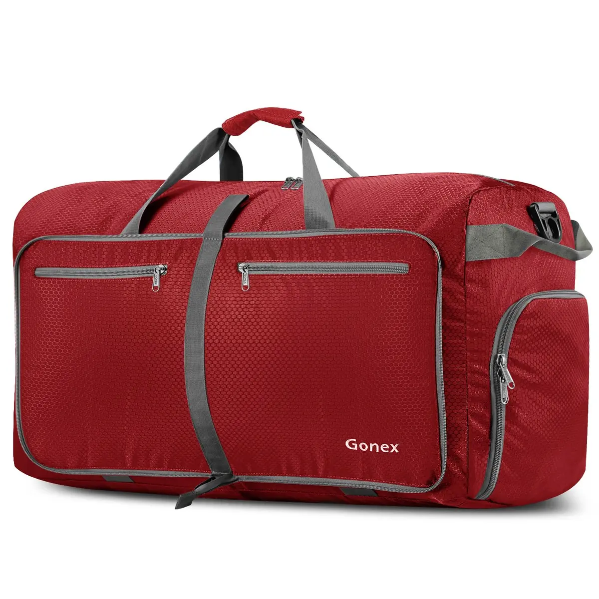 Gonex 60L Foldable Travel Duffle Bag with Shoe Compartment, Lightweight | 60L Capacity, Water-Resistant, Compact & Durable - main product image