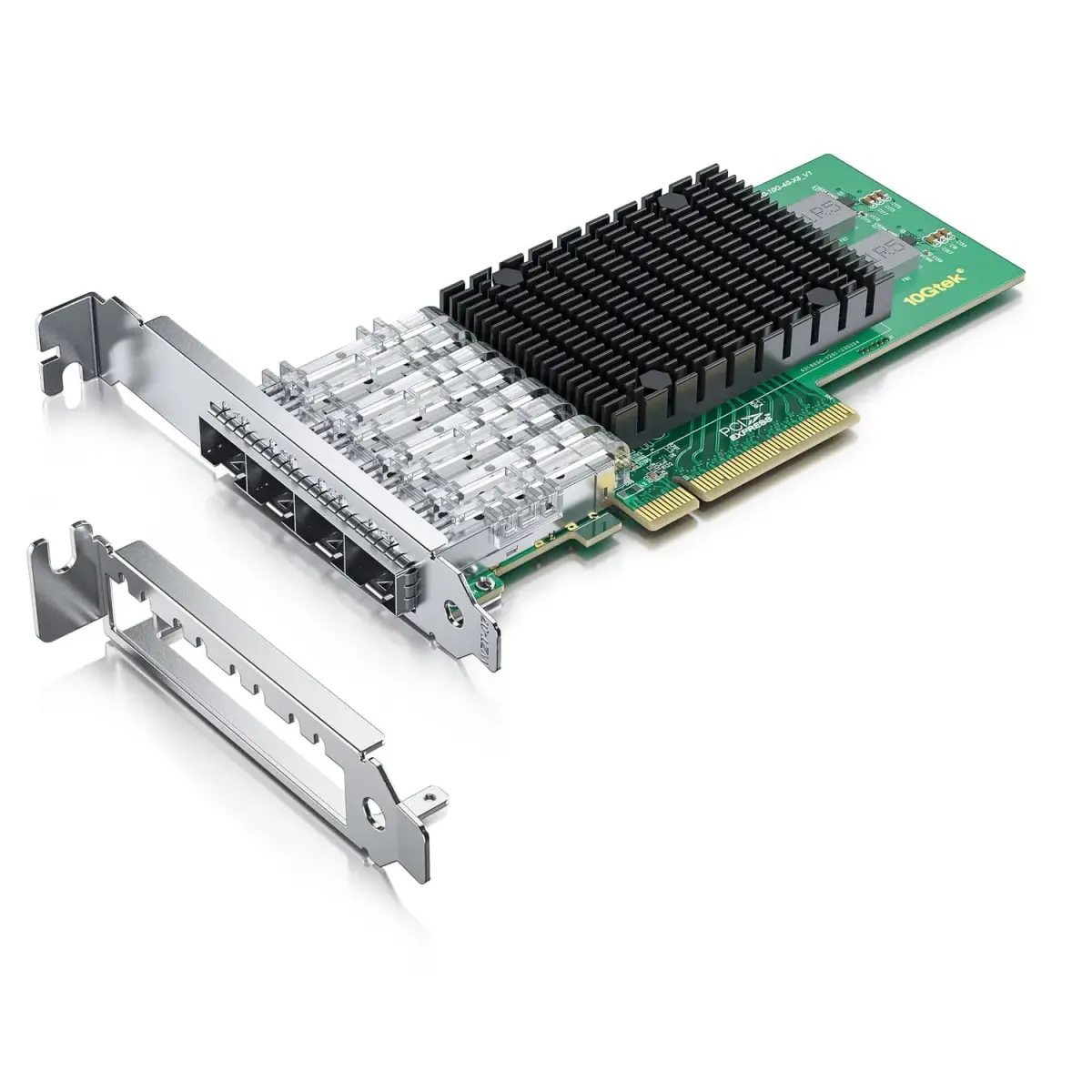 10Gtek Quad SFP+ Port 10Gb PCI-E NIC Network Card | Intel XL710-BM1 Controller, PCIe 3.0 x8 - main product image