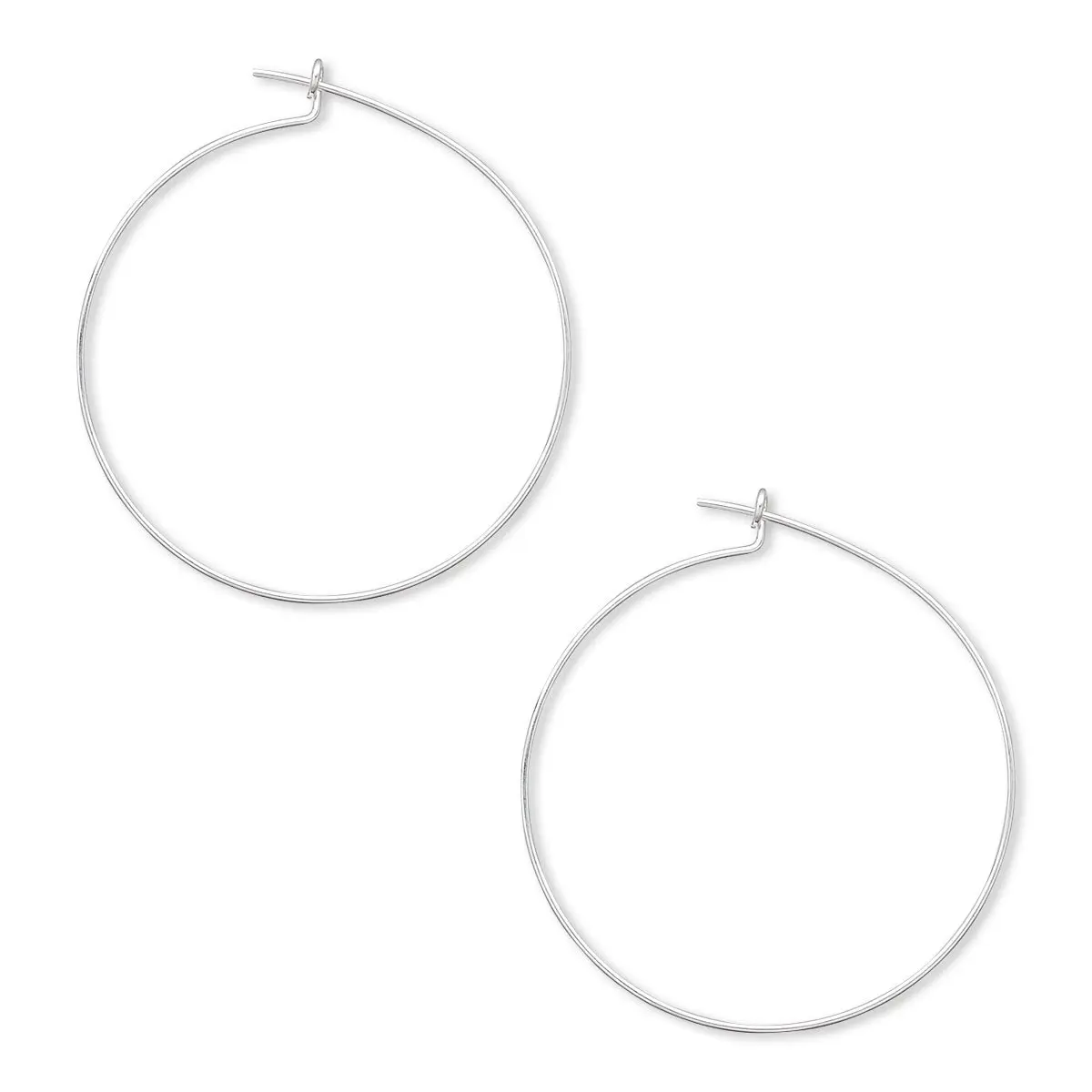 Bedazzlinbeads Silver Jewelry Finding 24 pcs | 1 inch Round Ring Hoop Wire for Earrings & Charms - main product image