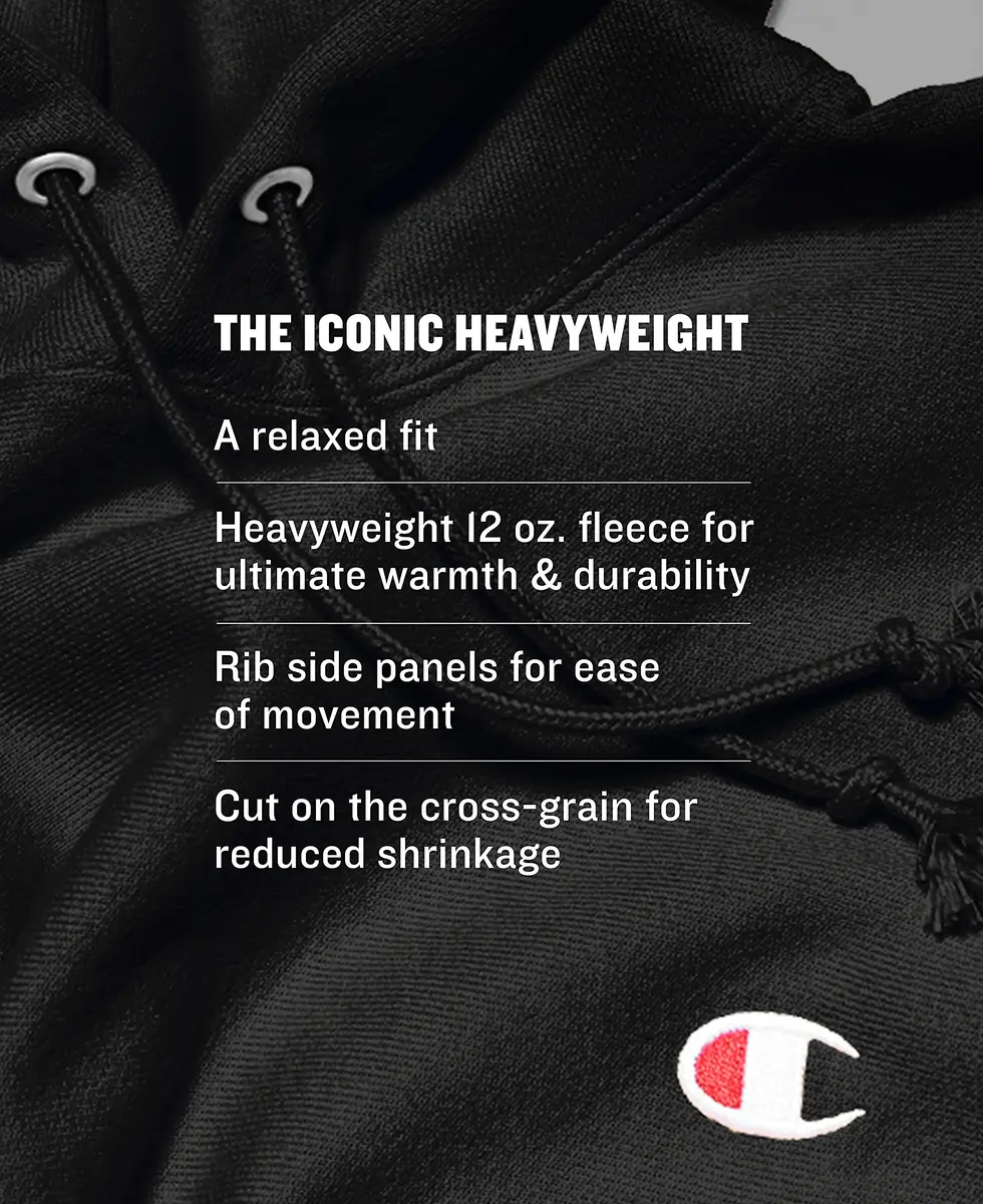 Champion Reverse Weave Sweatshirt, Granite Heather, S | Heavyweight Crew Neck for Men - view 5