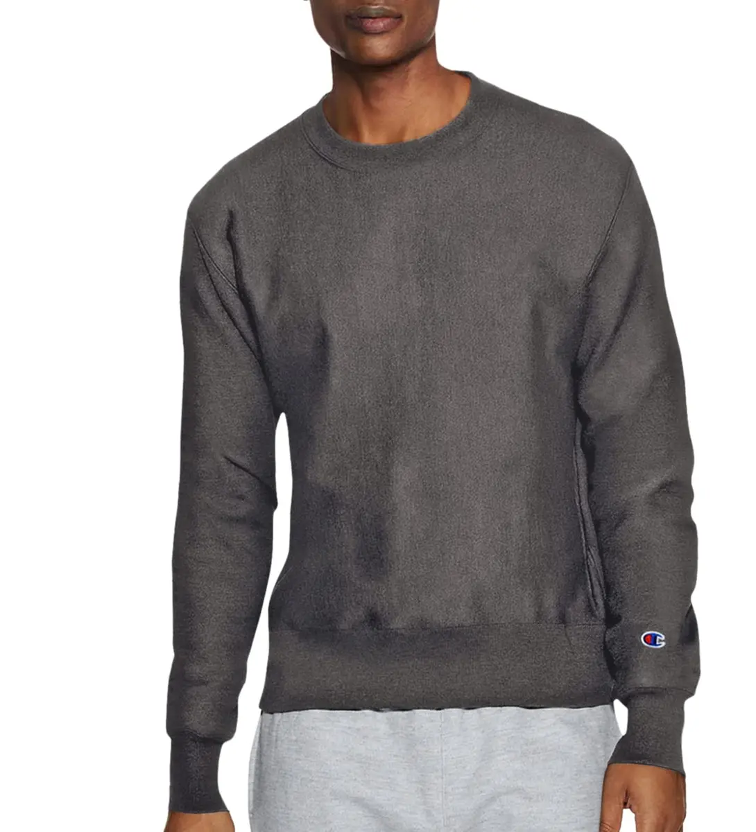 Champion Men's Reverse Weave Sweatshirt, Granite Heather-GF70 | Classic Heavyweight Crew Neck for Men - main product image