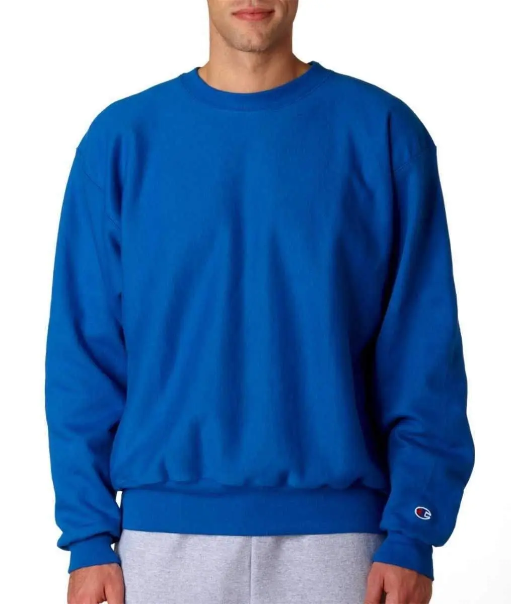 Champion Men's Reverse Weave Sweatshirt, Seabottom Blue, L | Heritage Heavyweight Crew Neck - main product image