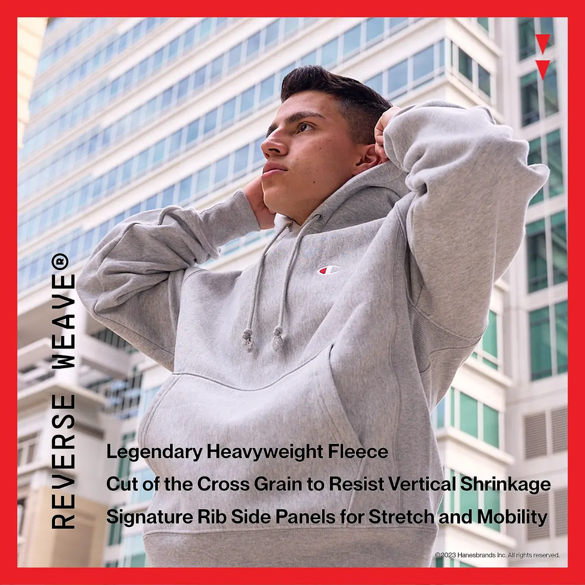 Champion Reverse Weave Crew Sweatshirt Gfs Silver Grey Large | Heritage Heavyweight Comfort - view 4