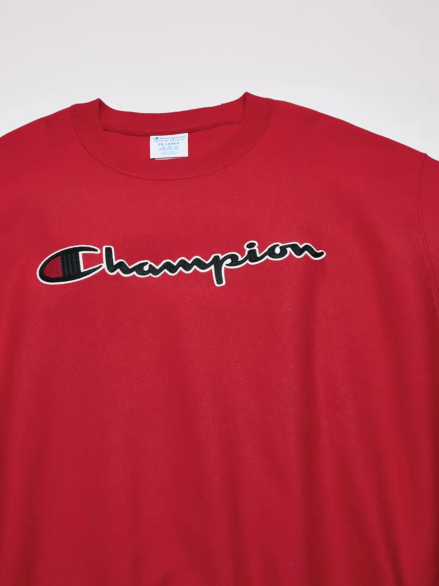 Champion Men's Reverse Weave Sweatshirt, Team Red Scarlet, Large | Heritage Heavyweight Crew for Street & Sports - view 2