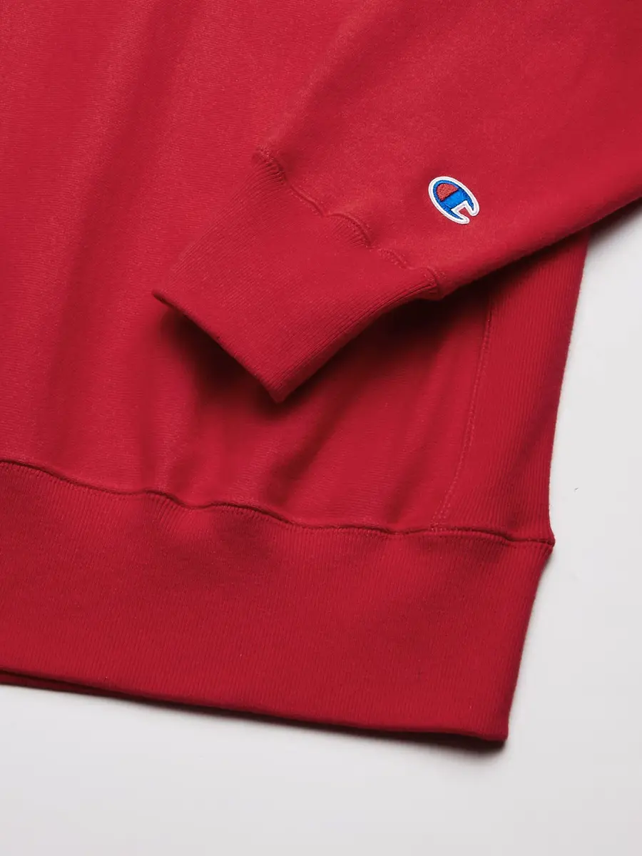 Champion Men's Reverse Weave Sweatshirt, Team Red Scarlet, Large | Heritage Heavyweight Crew for Street & Sports - view 3