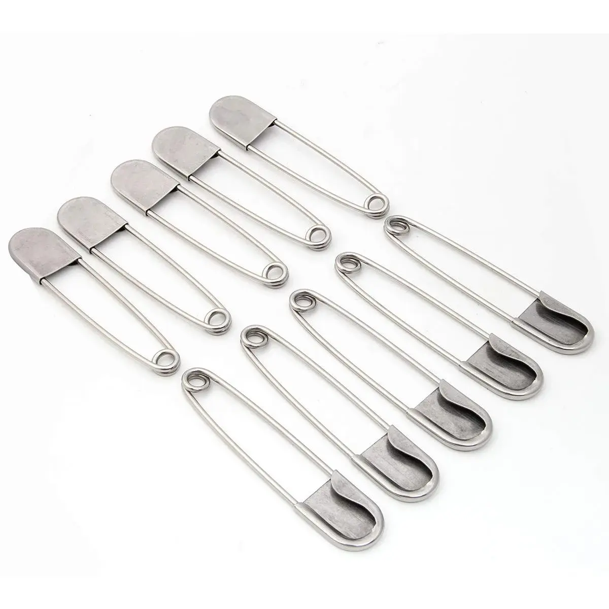 Coitak Large Safety Pins 5 inch (12.7 cm) 10 PCS Stainless Steel | Heavy Duty XL Laundry Pins for Blankets - view 4