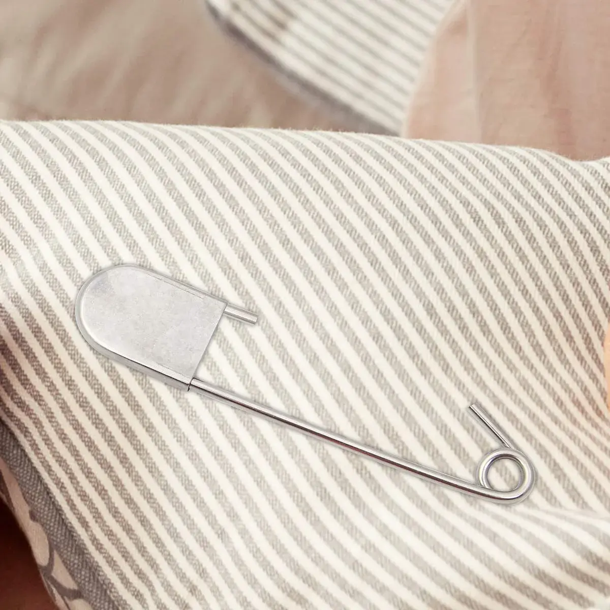 Coitak Large Safety Pins 5 inch (12.7 cm) 10 PCS Stainless Steel | Heavy Duty XL Laundry Pins for Blankets - view 5