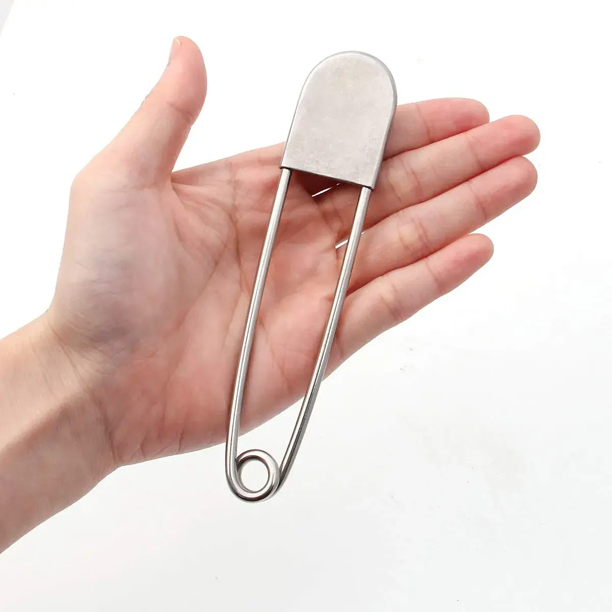 Coitak Large Safety Pins 5 inch (12.7 cm) 10 PCS Stainless Steel | Heavy Duty XL Laundry Pins for Blankets - view 3
