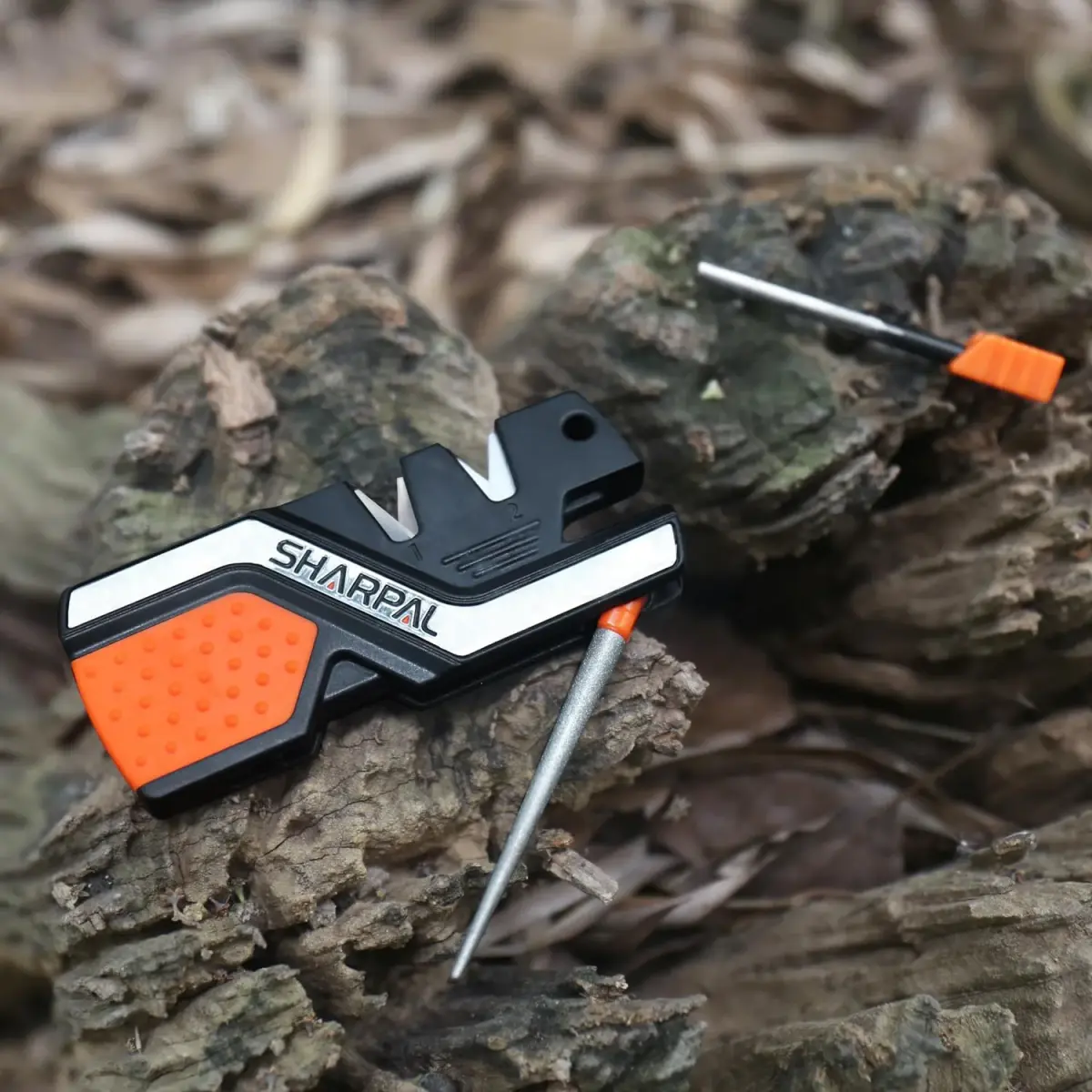SHARPAL 101N 6-in-1 Pocket Knife Sharpener & Survival Tool | Tungsten Carbide, Ceramic, Diamond Rods, Fire Starter, Whistle - view 3