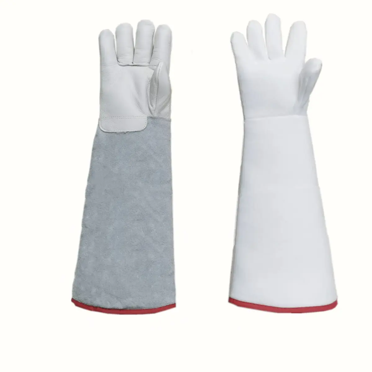 Inf-way White Shoulder Length Cryogenic Gloves - 24.5" for Extreme Cold Protection - main product image