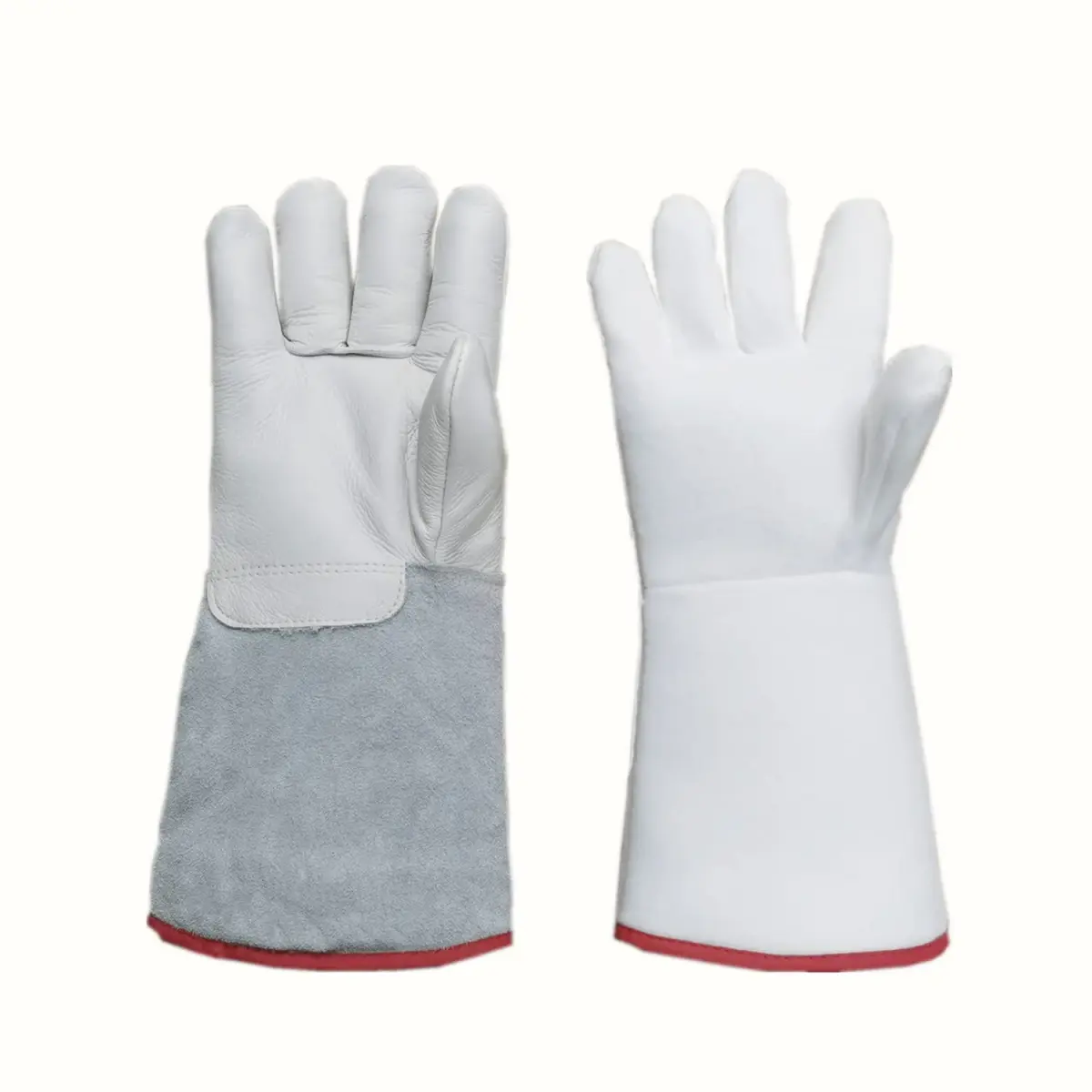 Inf-way White Mid Arm Length/13.8" Cryogenic Gloves - Certified for Extreme Cold Protection - main product image