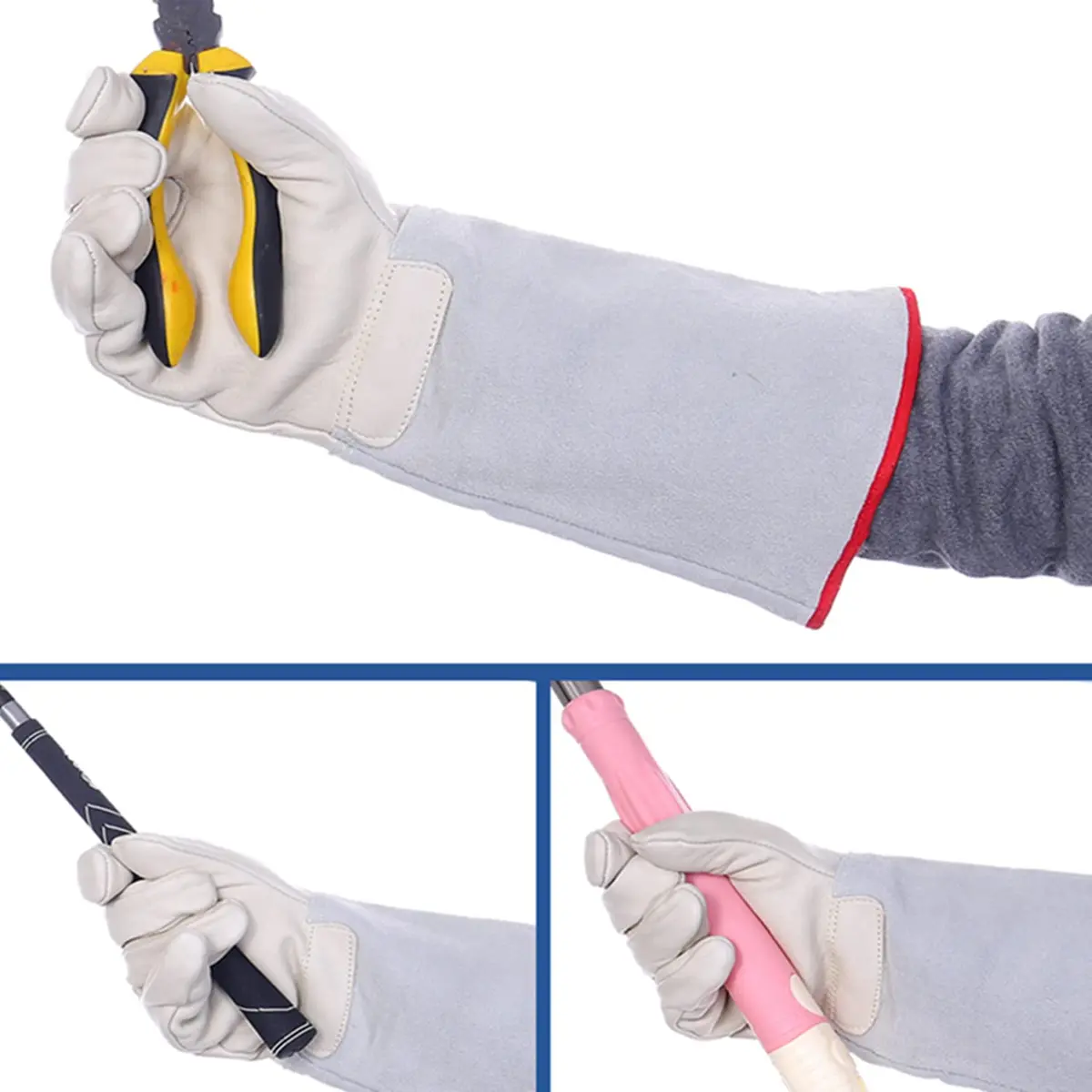 Inf-way Cryogenic Gloves Low Temperature LN2 Protective Gloves 13.8" Mid Arm Length | Tested to EN 511 - view 5