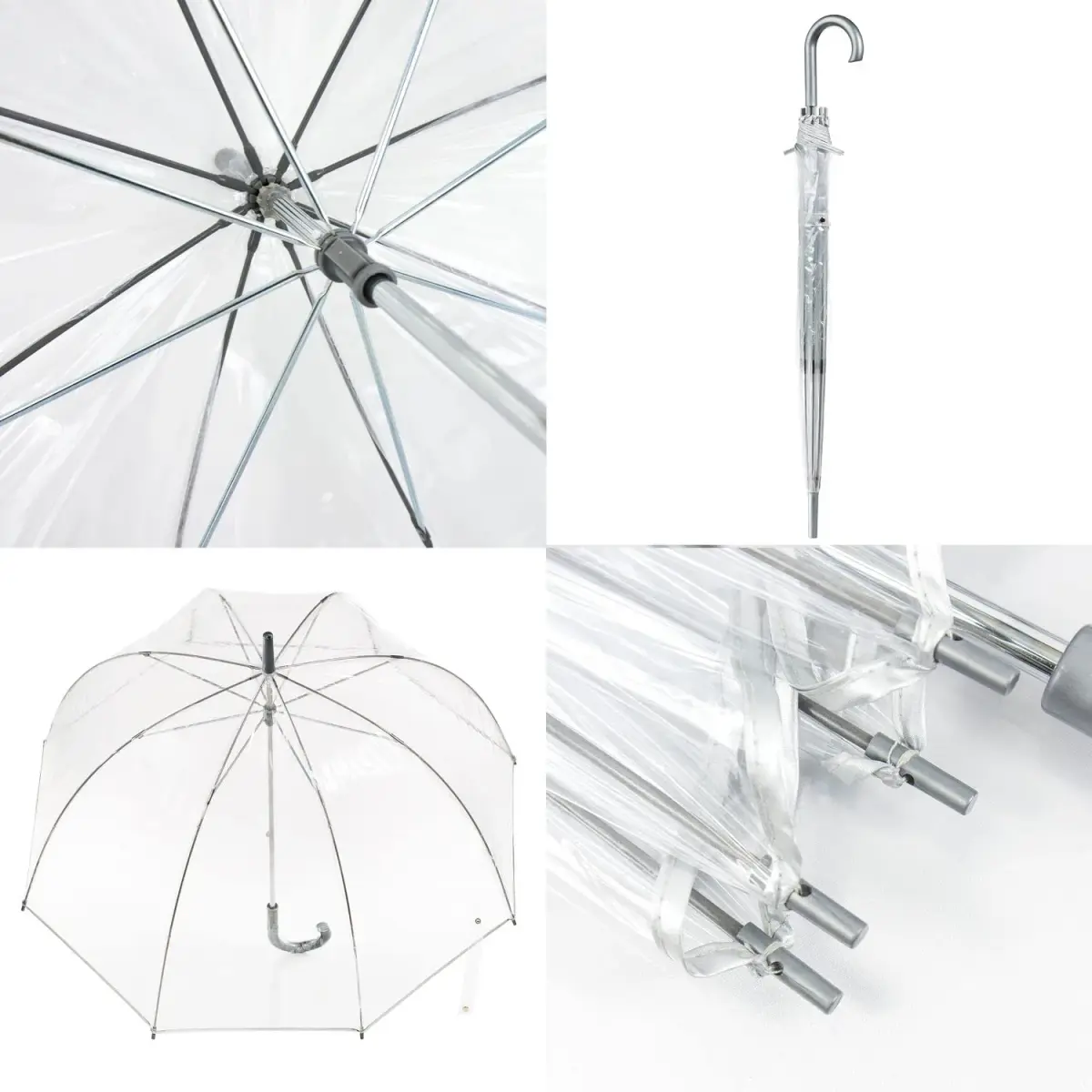 totes Clear Bubble Umbrella – Transparent Dome Coverage – 130 cm (51 inches) Canopy | Windproof & Rainproof for Everyday Protection - view 3