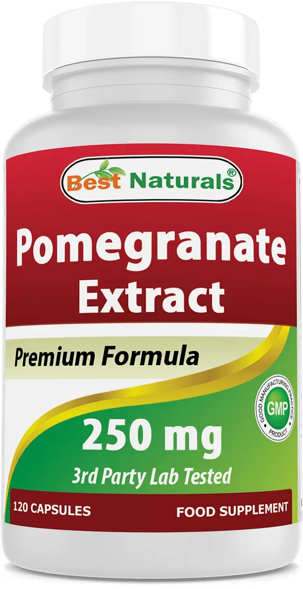 Best Naturals Pomegranate Extract 250 mg 120 Capsules | Antioxidant Support for Adults in India - main product image