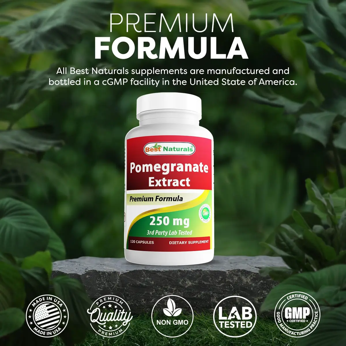 Best Naturals Pomegranate Extract 250 mg 120 Capsules | Antioxidant Support for Adults in India - view 5