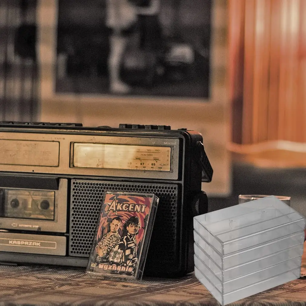 Evelots Cassette Tape Storage Case, Holds 25 Tapes, Clear Plastic | Protects Music Collection from Dust & Scratches - view 5