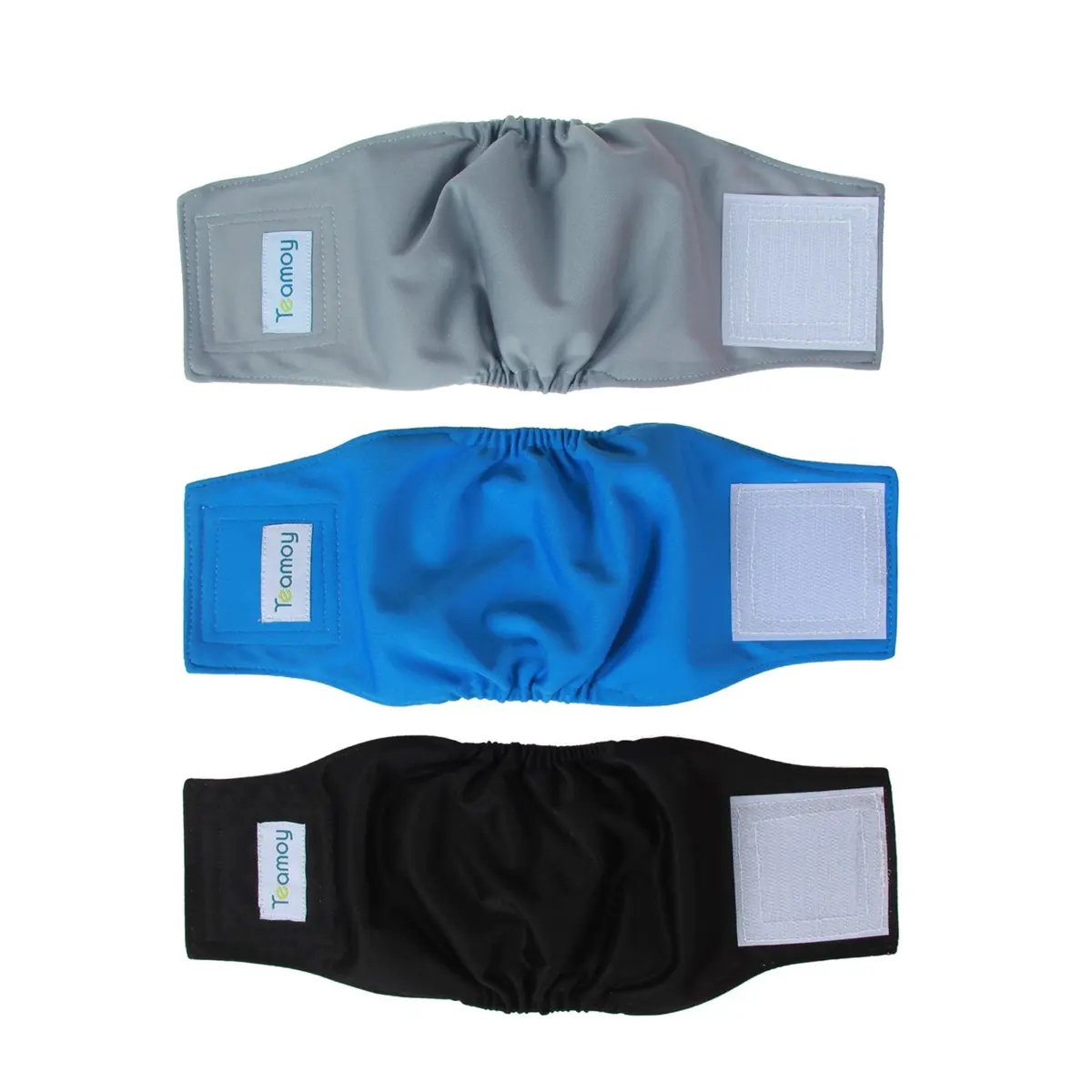 Teamoy Male Dog Belly Band Reusable Wrap Diapers 3 Pack X-Small 7"-9" Waist | Washable Puppy Belly Bands for Male Dogs - main product image