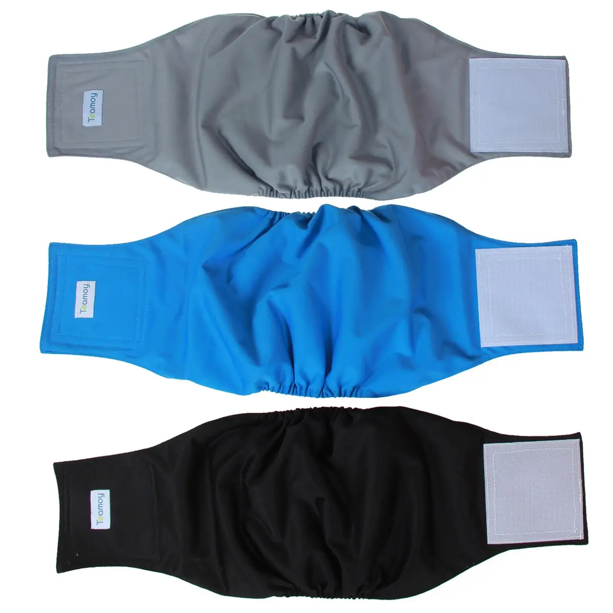 Teamoy Male Dog Belly Band, Reusable Wrap Dog Diapers L1 (3-Pack, 16"-20" Waist) - main product image