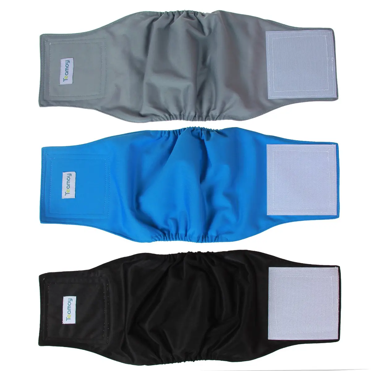 Teamoy Male Dog Belly Band, Reusable Wrap Dog Diapers, Pack of 3, Medium | Leak-Proof & Washable for Male Dogs - main product image