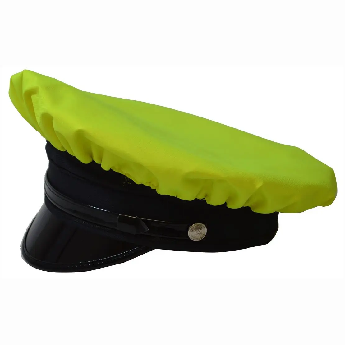 Petra Roc Reversible Rain Cap for Officer Hats | Waterproof, Lime/Black, One Size - main product image