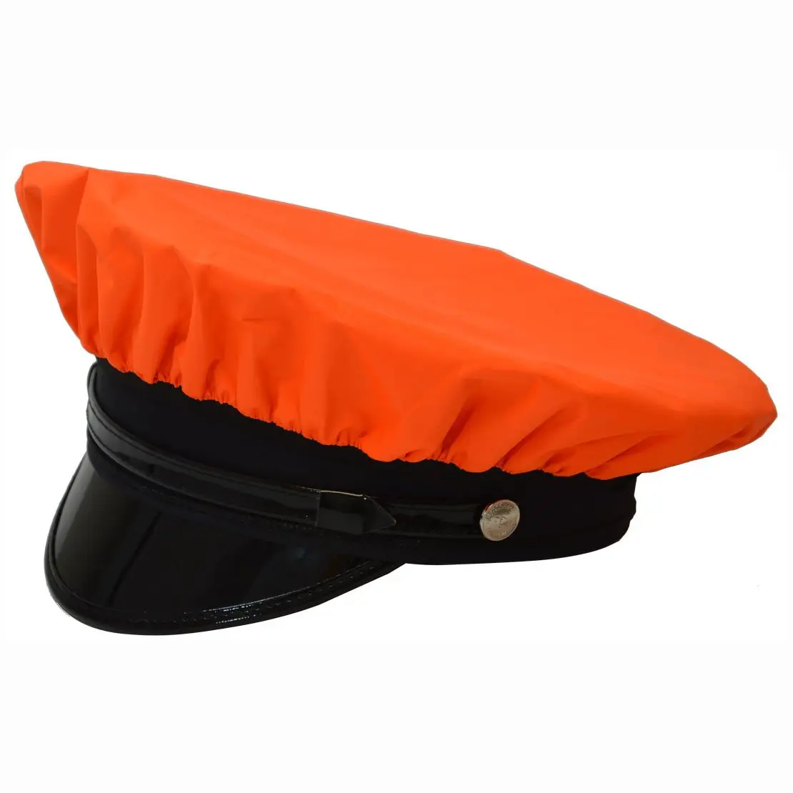 Petra Roc Reversible Rain Cap for Officer Hats | Waterproof Nylon, One Size, Orange/Black - main product image
