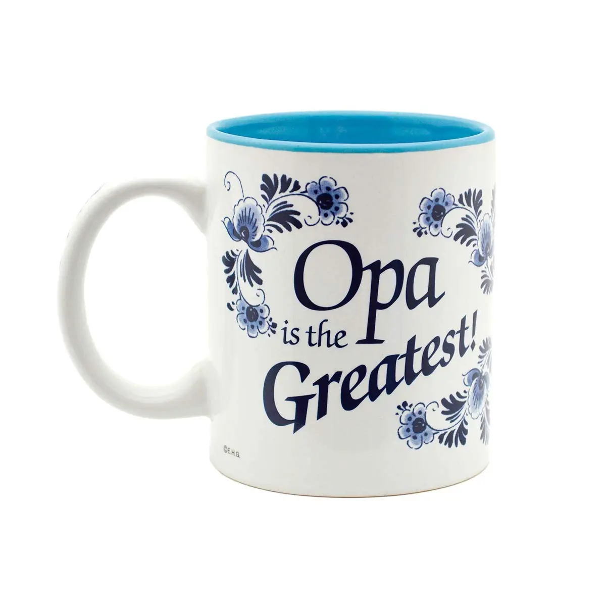 Essence of Europe Gifts Blue Ceramic Coffee Mug 355ml (12 oz) | Opa is the Greatest - view 4