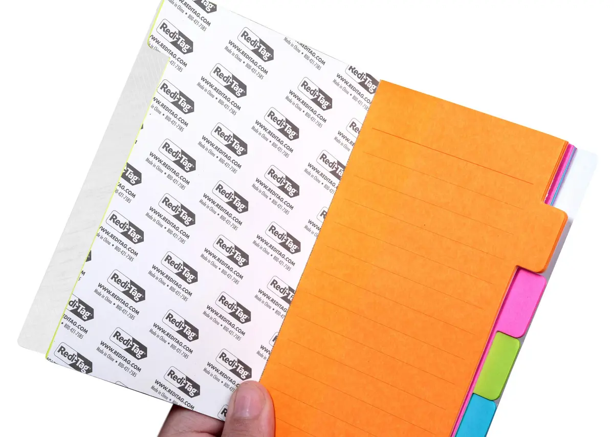 Redi-Tag Divider Sticky Notes 4" x 6" (120 Ruled Notes, 2 Books Per Pack) | Tabbed Lined Notepads for School, Home, Office - view 6
