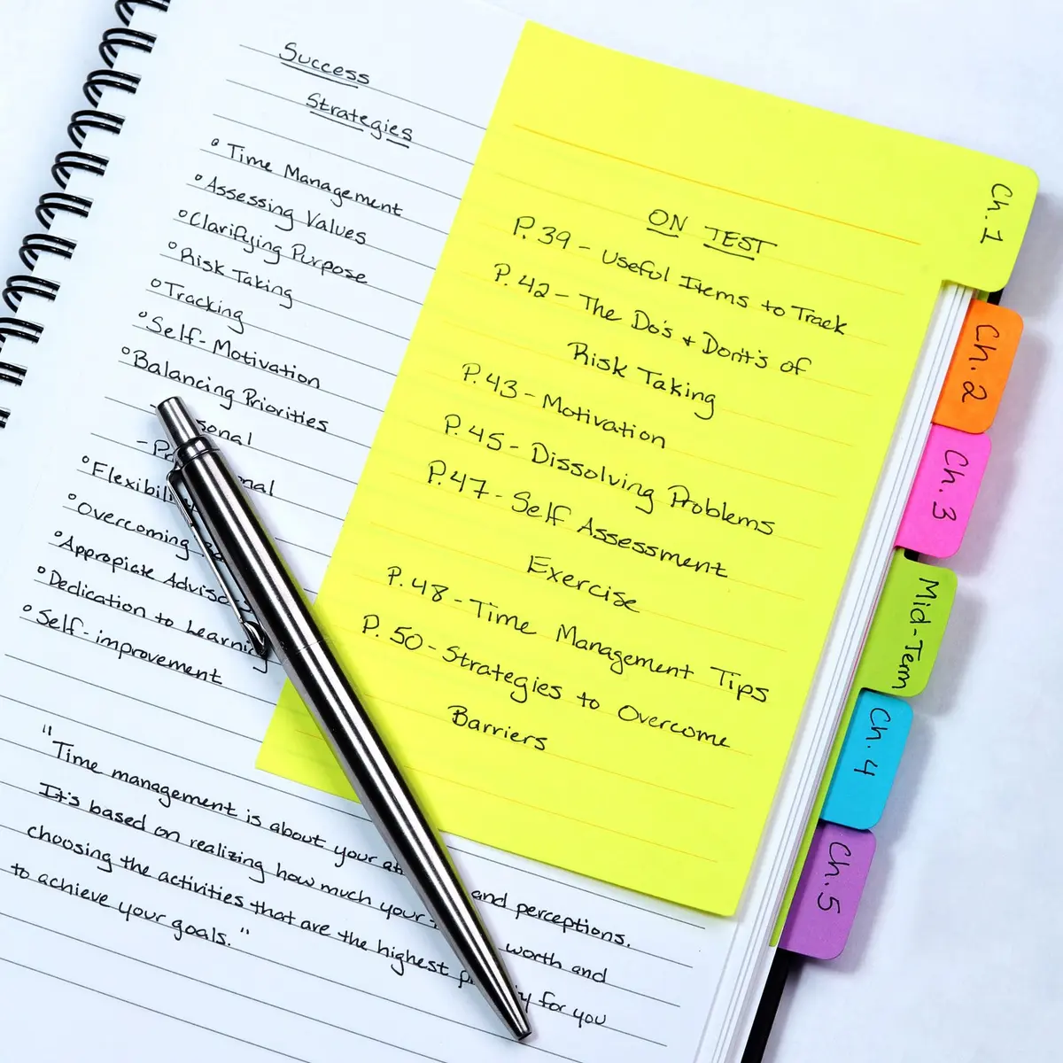 Redi-Tag Divider Sticky Notes 4" x 6" (120 Ruled Notes, 2 Books Per Pack) | Tabbed Lined Notepads for School, Home, Office - view 2