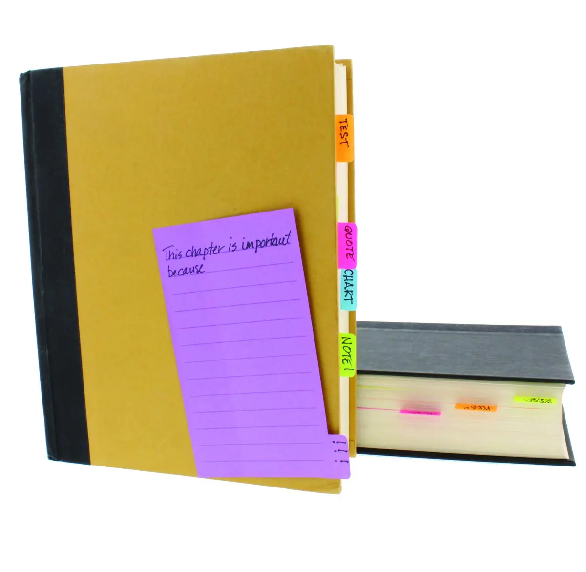 Redi-Tag Divider Sticky Notes 4" x 6" (120 Ruled Notes, 2 Books Per Pack) | Tabbed Lined Notepads for School, Home, Office - view 3