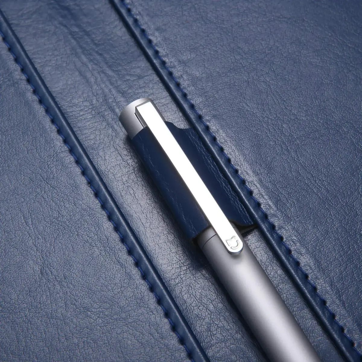 Mymazn Blue Faux Leather Padfolio Clipboard Folder Portfolio with Cover for A4 & Letter Size Refillable Writing Notepad | Holds 50 Sheets - view 3