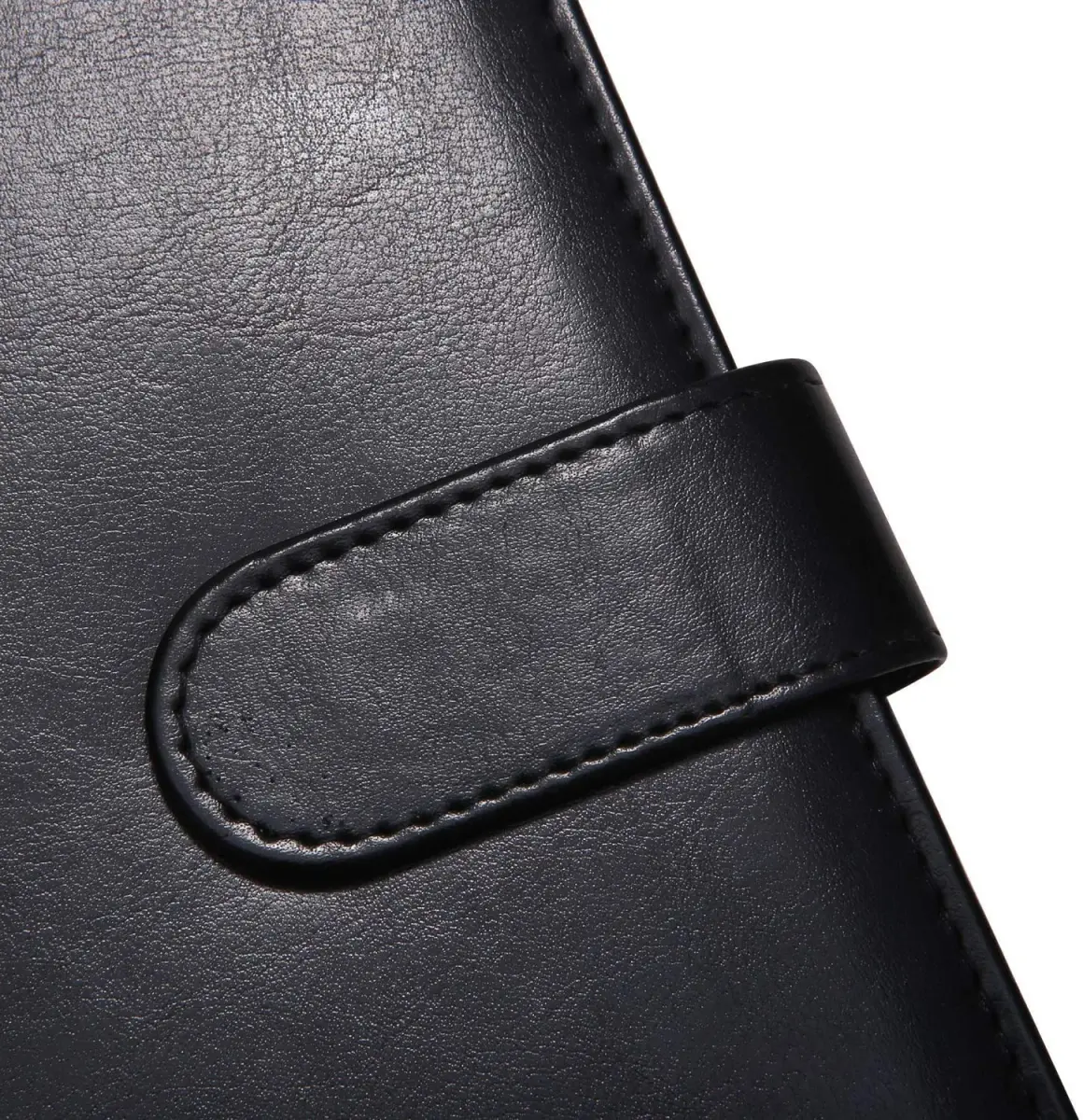 Mymazn Black Faux Leather Padfolio Clipboard Folder Portfolio with Pen Holder for Letter Size A4 Writing Pad | Professional Business & Office Organizer - view 5