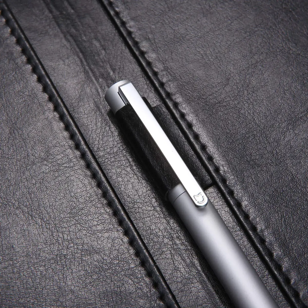Mymazn Black Faux Leather Padfolio Clipboard Folder Portfolio with Pen Holder for Letter Size A4 Writing Pad | Professional Business & Office Organizer - view 3