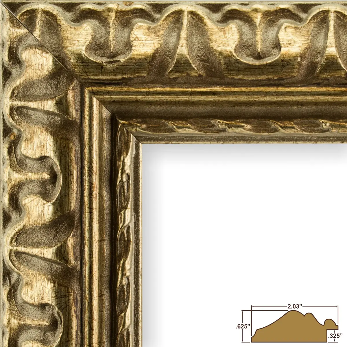 Craig Frames Ornate Antique Gold Picture Frame 10x12 Inch (25.4x30.5 cm) | Vintage Baroque Decor - view 2