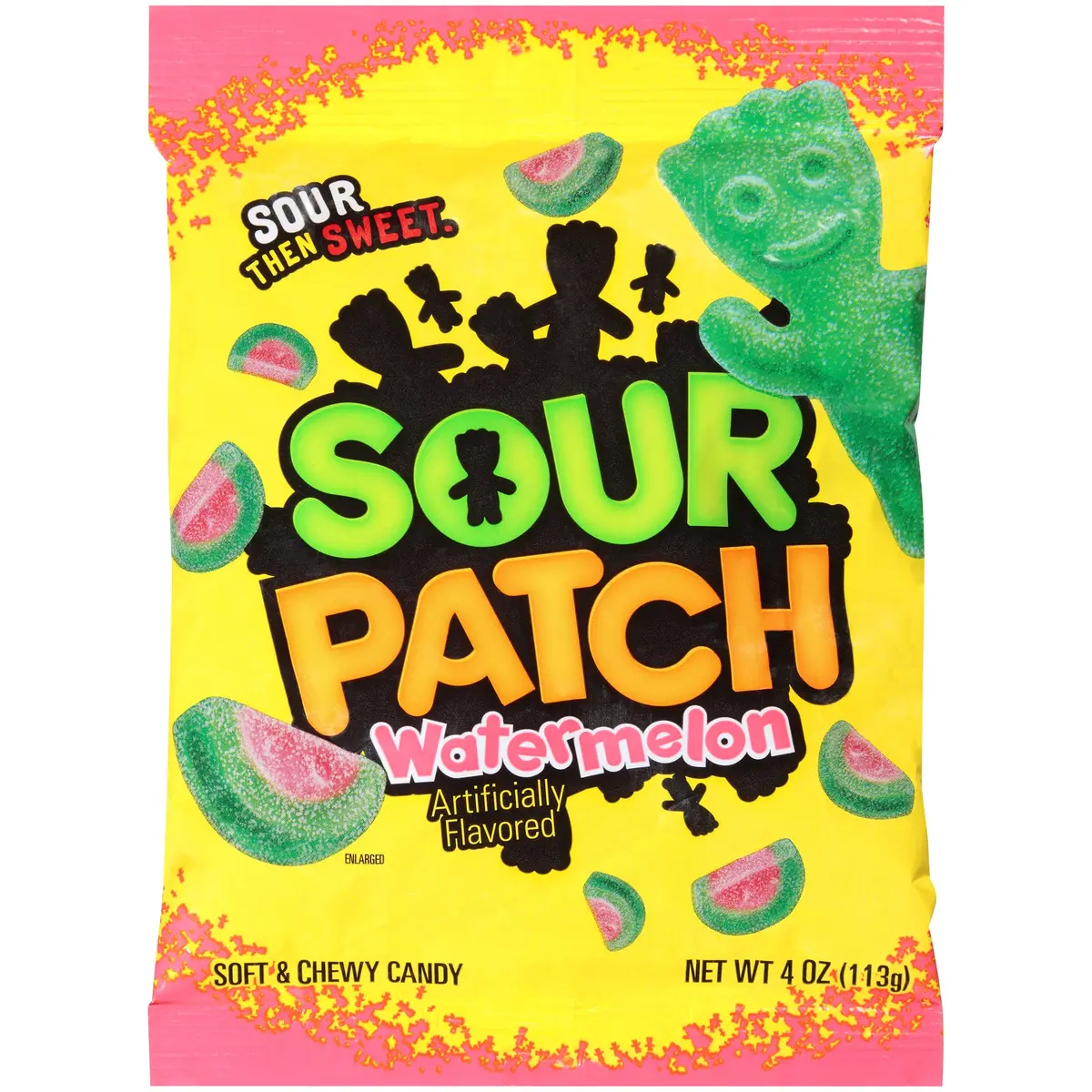 Sour Patch Kids Watermelon Peg Bag Candy 4 Ounce | Chewy Watermelon & Sour Flavors - main product image