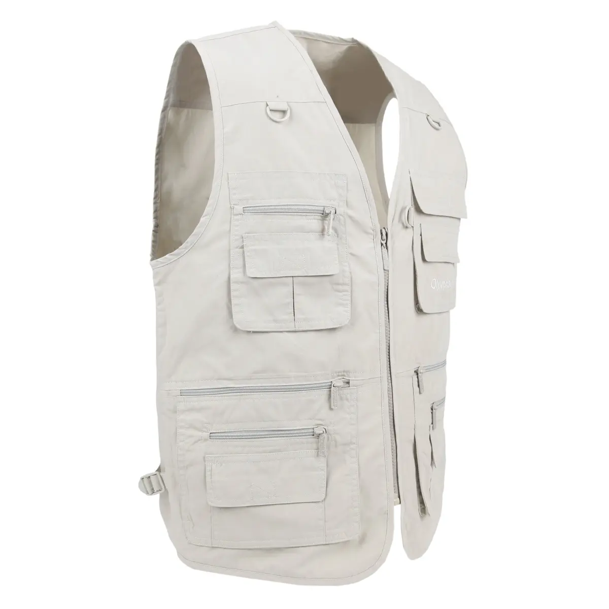 LUSI MADAM Men's Poplin Outdoors Travel Sports Multi-Pockets Work Fishing Vest XX-Large Pale Cyan | Utility & Comfort - view 3
