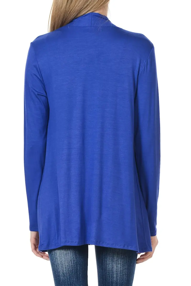 Pastel by Vivienne Women's Long Sleeve Jersey Cardigan Medium Royal Blue | Versatile, Lightweight & Stylish - view 3