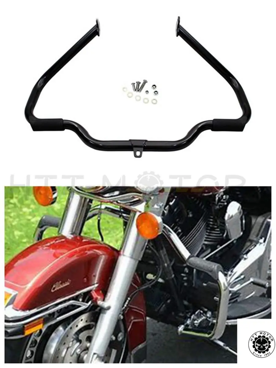 HTTMT EG03 Black Engine Guard Crash Bar for Harley Touring 2009-2017 | Heavy Duty Steel 1.25 inch - view 2