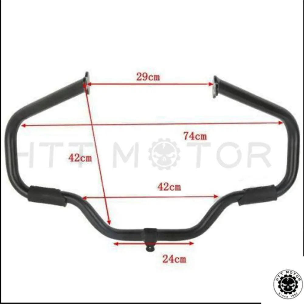 HTTMT EG03 Black Engine Guard Crash Bar for Harley Touring 2009-2017 | Heavy Duty Steel 1.25 inch - view 4
