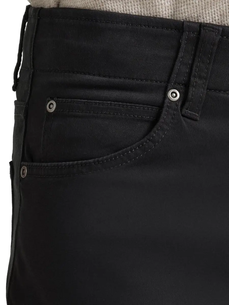 Lee Men's Extreme Motion Straight Taper Jean Black 36W x 32L | Classic Fit with Flex Waist - view 3