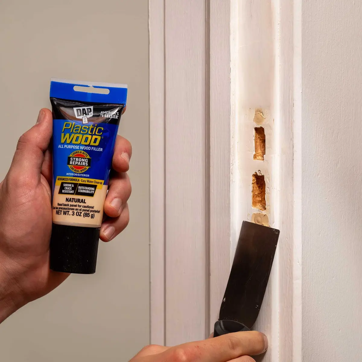 PLASTIC WOOD All Purpose Latex Wood Filler, Natural, 3 Oz | Shrink & Crack Resistant - view 6