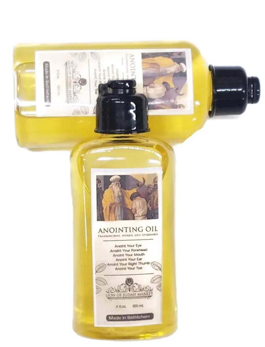 Bethlehem Gifts TM Holy Land Blessed Anointing Oil Frankincense Myrrh Spikenard | Natural Anointing Oil from Holy Land - main product image