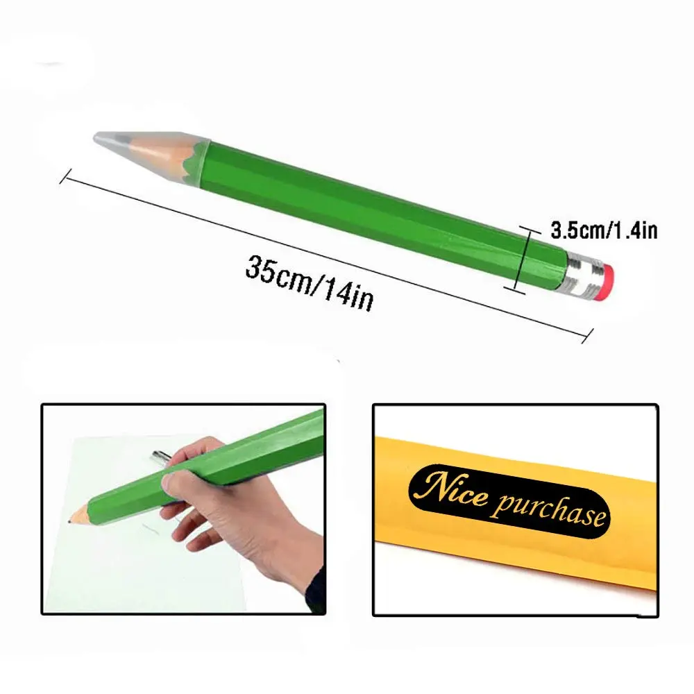 Nice Purchase Giant Wooden Jumbo Pencil 35cm (13.78in) | Novelty Writing Tool for Props & Display - view 2