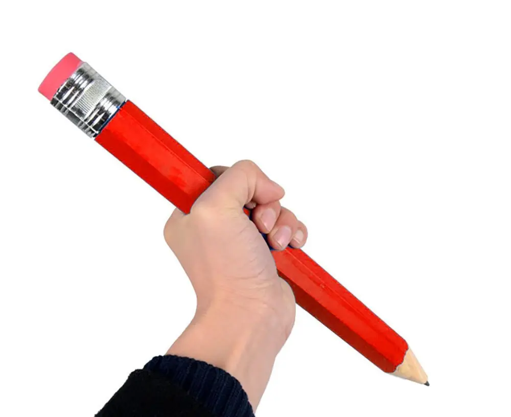 Nice Purchase Giant Wooden Jumbo Pencil 35cm (13.78in) | Novelty Writing Tool for Kids & Props - main product image
