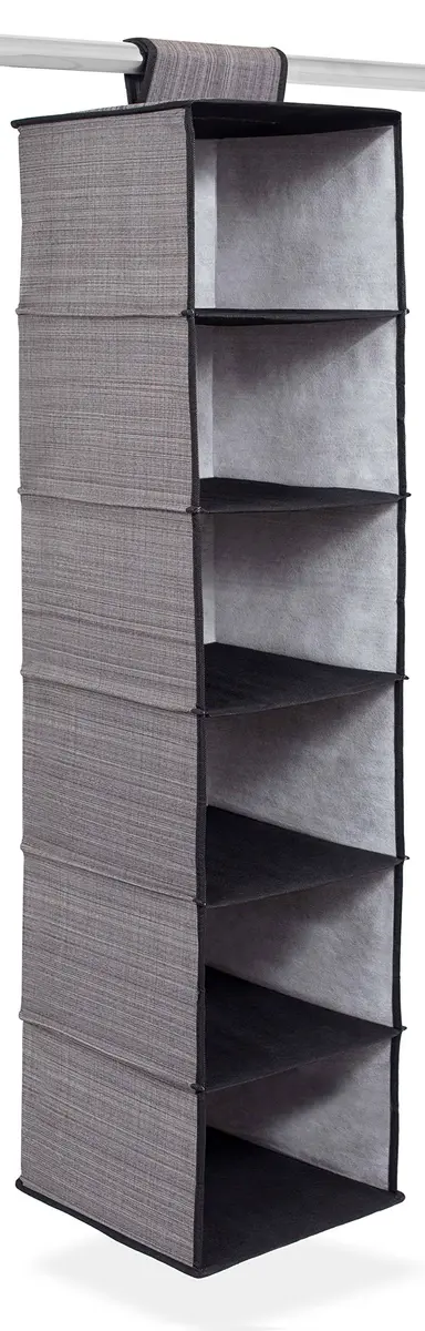 Internet's Best Hanging Closet Organizer - 6 Shelf - Grey | Space-Saving Closet Storage - main product image