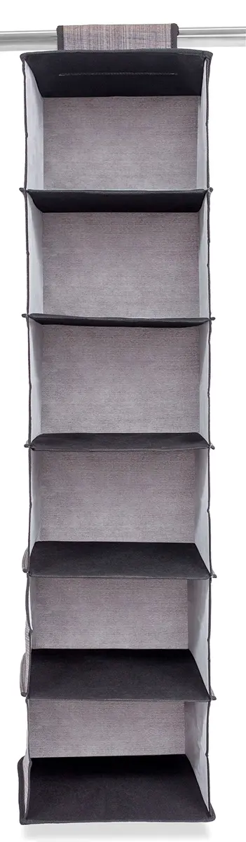 Internet's Best Hanging Closet Organizer - 6 Shelf - Grey | Space-Saving Closet Storage - view 5