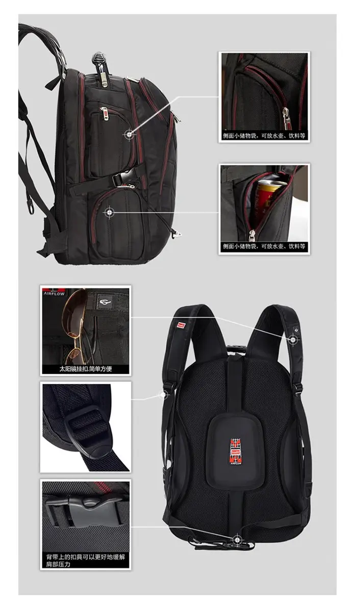 FREEBIZ 19 Inch Laptop Backpack Bag | 55L Travel Rucksack for Gaming & Large Laptops - view 5