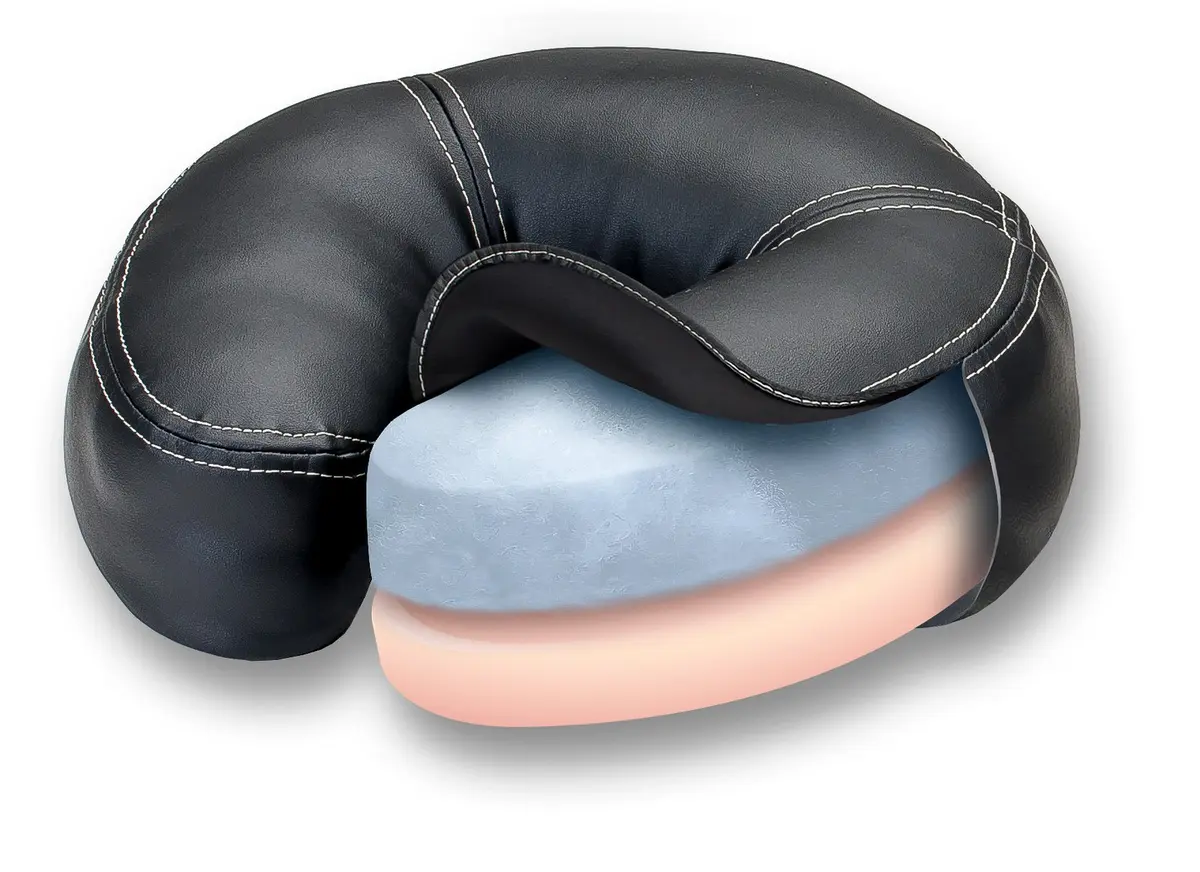 EarthLite Caress Face Cradle with Strata Pillow, Burgundy | Self-Adjusting Headrest for Massage Tables (17.1cm L x 36.2cm W x 36.2cm H) - view 5
