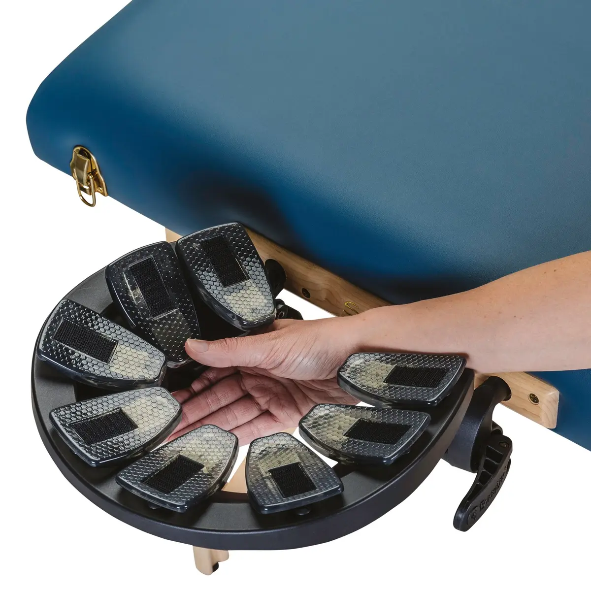EarthLite Caress Face Cradle with Strata Pillow, Burgundy | Self-Adjusting Headrest for Massage Tables (17.1cm L x 36.2cm W x 36.2cm H) - view 2