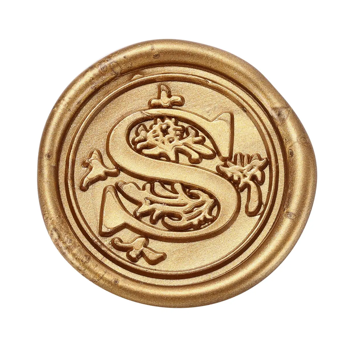 Yoption Initial Alphabet Wax Seal Stamp 1 inch | Brass Head & Wooden Handle for Invitations - view 2